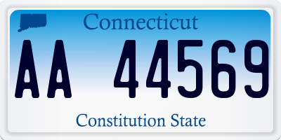 CT license plate AA44569