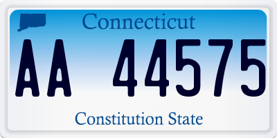 CT license plate AA44575