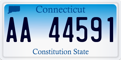 CT license plate AA44591