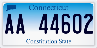 CT license plate AA44602