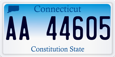 CT license plate AA44605
