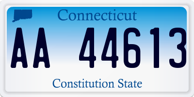 CT license plate AA44613
