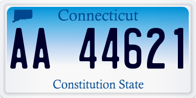 CT license plate AA44621