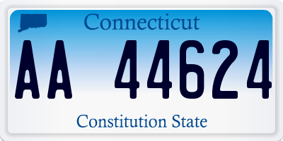 CT license plate AA44624