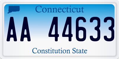 CT license plate AA44633