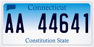 CT license plate AA44641