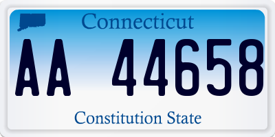 CT license plate AA44658