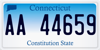 CT license plate AA44659