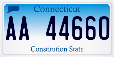CT license plate AA44660