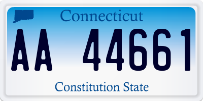 CT license plate AA44661