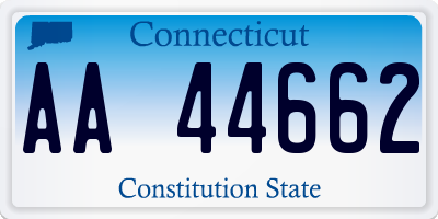 CT license plate AA44662