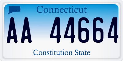 CT license plate AA44664