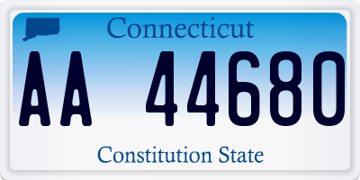 CT license plate AA44680