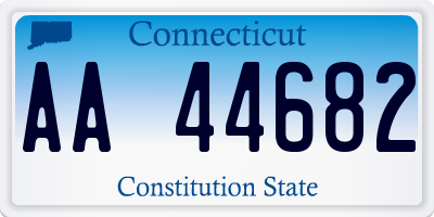 CT license plate AA44682