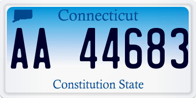 CT license plate AA44683