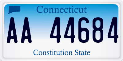 CT license plate AA44684