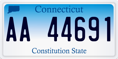 CT license plate AA44691
