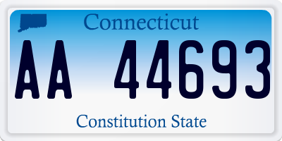 CT license plate AA44693