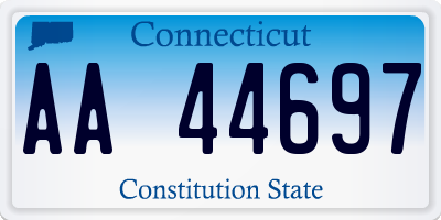 CT license plate AA44697