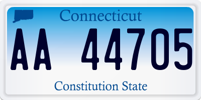 CT license plate AA44705