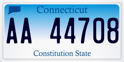 CT license plate AA44708