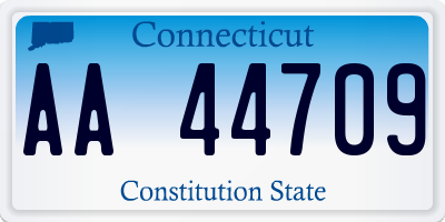 CT license plate AA44709