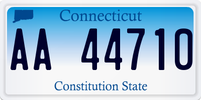 CT license plate AA44710