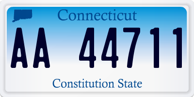 CT license plate AA44711