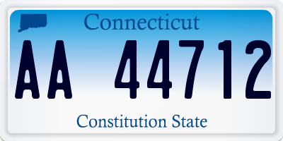 CT license plate AA44712