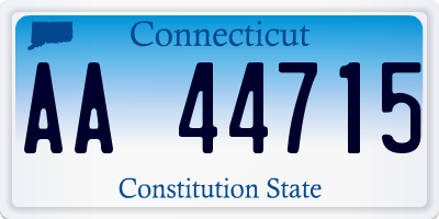 CT license plate AA44715