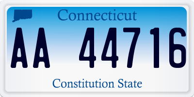 CT license plate AA44716