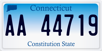 CT license plate AA44719