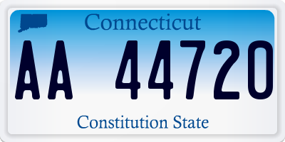 CT license plate AA44720