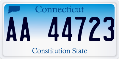 CT license plate AA44723