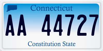 CT license plate AA44727