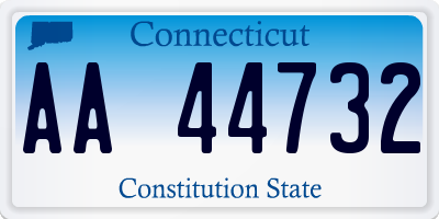 CT license plate AA44732