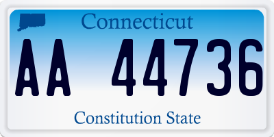 CT license plate AA44736