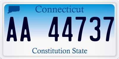 CT license plate AA44737