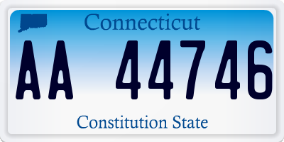 CT license plate AA44746