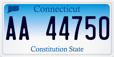 CT license plate AA44750