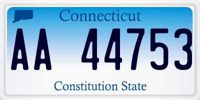 CT license plate AA44753