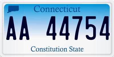 CT license plate AA44754