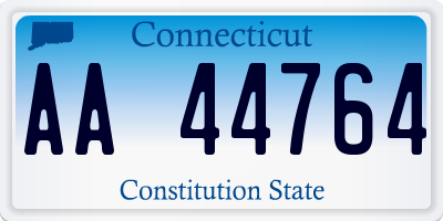 CT license plate AA44764