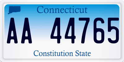 CT license plate AA44765