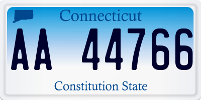 CT license plate AA44766