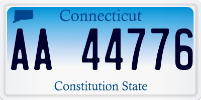 CT license plate AA44776