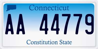 CT license plate AA44779