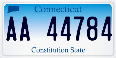 CT license plate AA44784