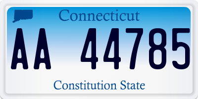 CT license plate AA44785