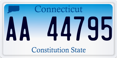 CT license plate AA44795